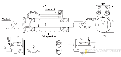 Гидроцилиндр МС100/40х250-3(4).44.1(565)