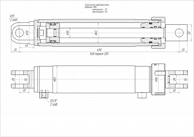 Гидроцилиндр ЦГ-63.30х250.01