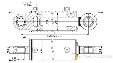 Гидроцилиндр МС125/63х540-3(4).11(1090)