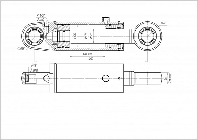 Гидроцилиндр ЦГ-100.60х150.11