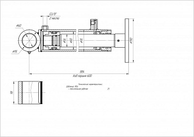 Гидроцилиндр ЦГ-80.56х600.25