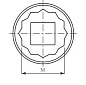 Головка ударная S16M1-1/4"DH