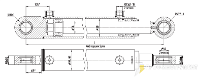 Гидроцилиндр МС80/56х280-3(4).11(645)