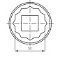 Головка ударная S16M2"DH