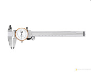 Штангенциркуль ШЦК-1-250 0,02 с круг. шкалой ЧИЗ